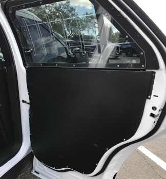 2020+ Ford Police Interceptor UV Driver & Passenger-Side Polycarbonate Window Guard and Driver and Passenger-Side Steel Door Panels