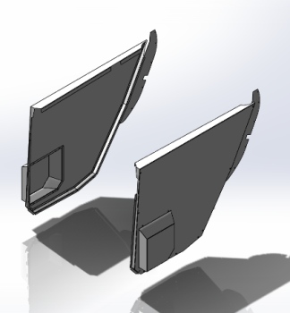 2020+ Ford Police Interceptor or Civilian Explorer Driver & Passenger-Side Door Panels