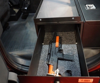 Troy Products 2021+ Ford F150 Gun Box With Locking Handle Installed