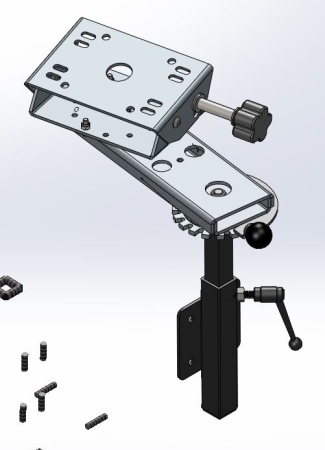 Troy Products Console Side-Mount Computer Mount With Rotating Swing-Arm