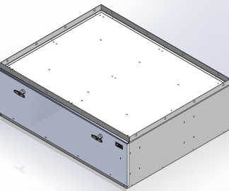 Troy Products Storage Vault, 40in W x 32in L x 12in H with two draw-tight locking handles and 1in lip with bungee-cord holes