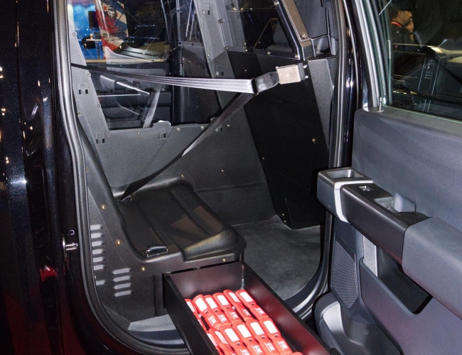 Troy Products UV Plastic Seat With Officer-Safe Seat Belt System With Under Seat Storage