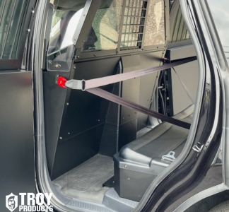 Troy Products Universal Sedan Size (53in W) Recessed Partition With Sliding Window – With Standard Partition Mounting Kit on Either Side